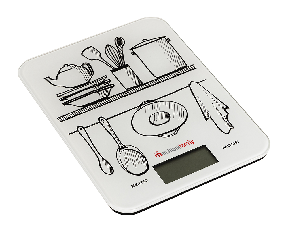 Bilancia da cucina con piatto in vetro GLASS