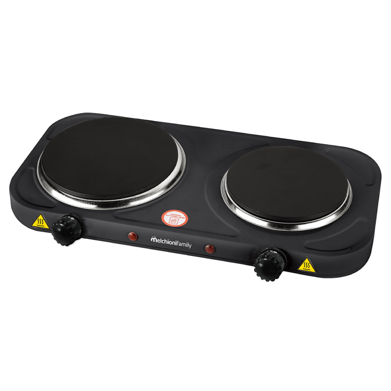 Fornello con 2 piastre COOK2 NERO - colore nero