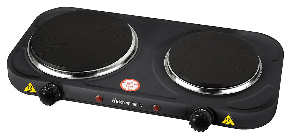 Fornello con 2 piastre COOK2 NERO - colore nero